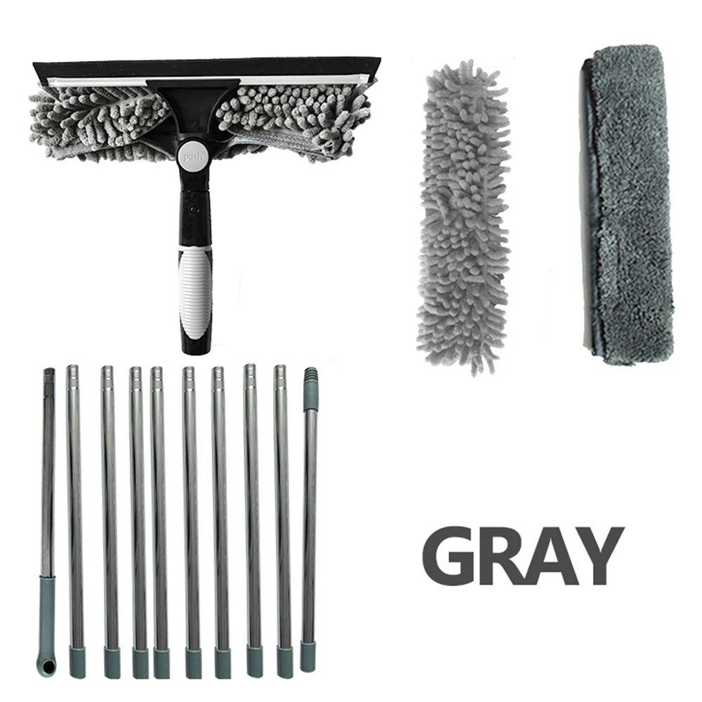 2-in-1 glass cleaning artifact 5m glass wiper for wet and dry use, easy to clean glass Double-sided scraper Window Cleaning Tool