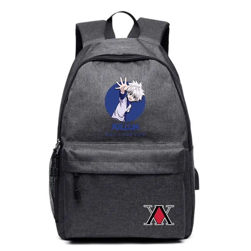 

Компьютерные сумки, рюкзак с USB, рюкзак с принтом аниме Hunter X Hunter Killua, школьные ранцы с принтом звезд, ночей, подростковые Daybags