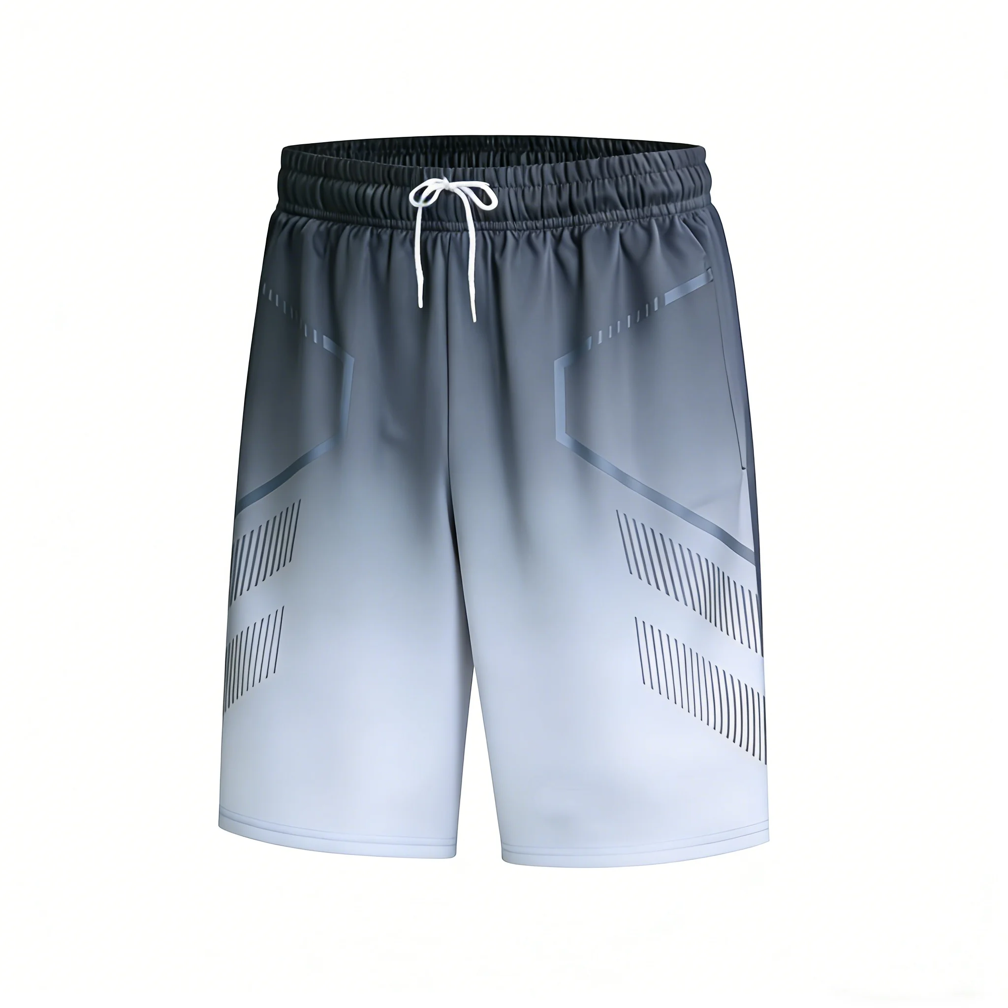 Men’s quick dry running basketball gym training five-point sports shorts gray