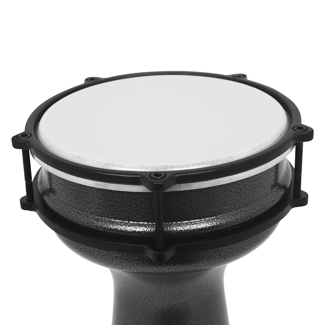 8 Inch African Drum Djembe Hand Drum Black Aluminium Body Turkish Portable Percussion Musical Instrument Tambourine