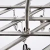 Foldable Laundry Hanger Stainless Steel Underwear Sock Drying Rack Windproof Flat Head Design Rust Resistant Strong Grip Clip 6