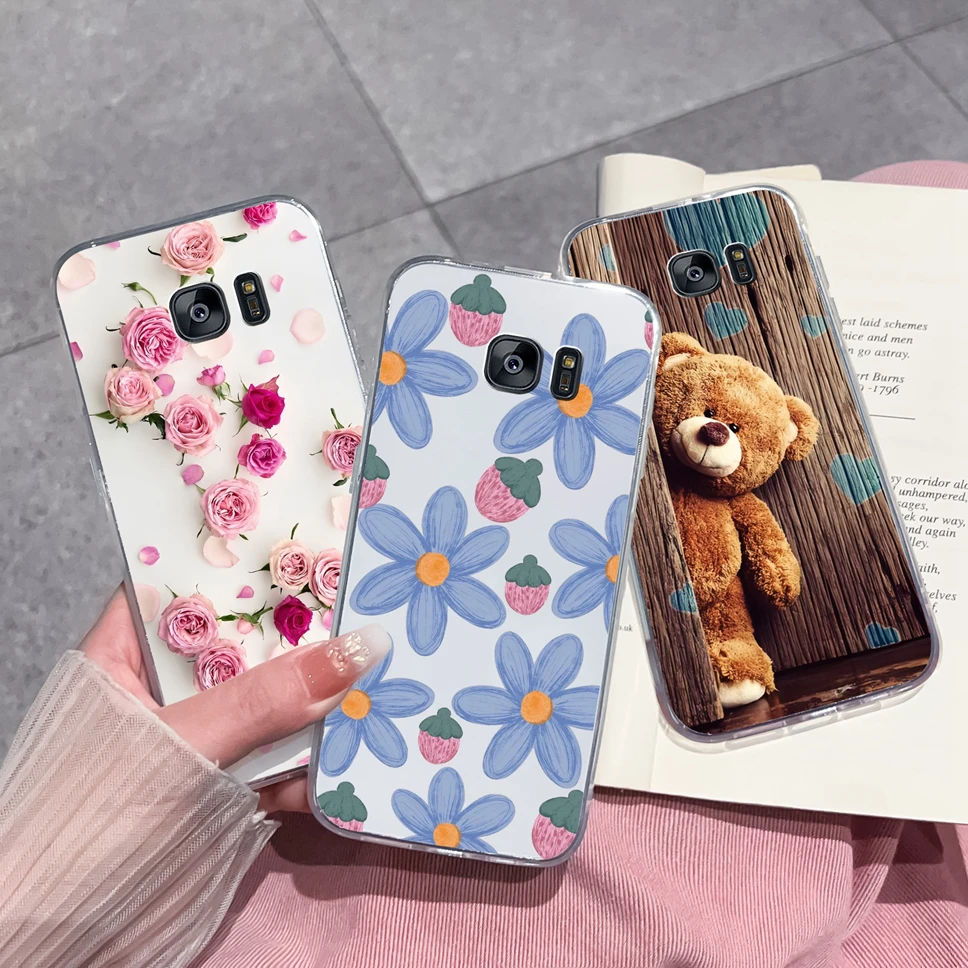 Transparent Floral Silicone Phone Case - Elegant & Protective Back Cover