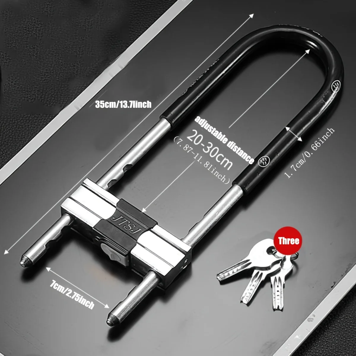 Lucchetto a U Combinato per Bicicletta, Robusto Lucchetto a Combinazione per Bici, Scooter Elettrici e Motociclette