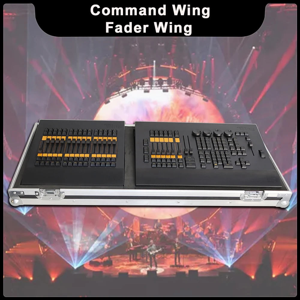 

YUER Command Wing Fader Wing Console Stage Equipment Control LED Moving Head Lighting DMX DJ Disco Party Bar Club Effect Lamp