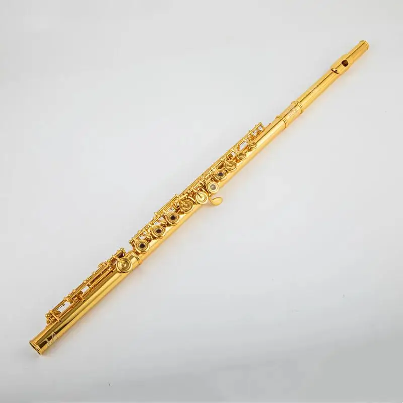 USA Powell PS705 24K gold plated flute C tune 17 open hole gold plated professional flute instrument playing test instrument
