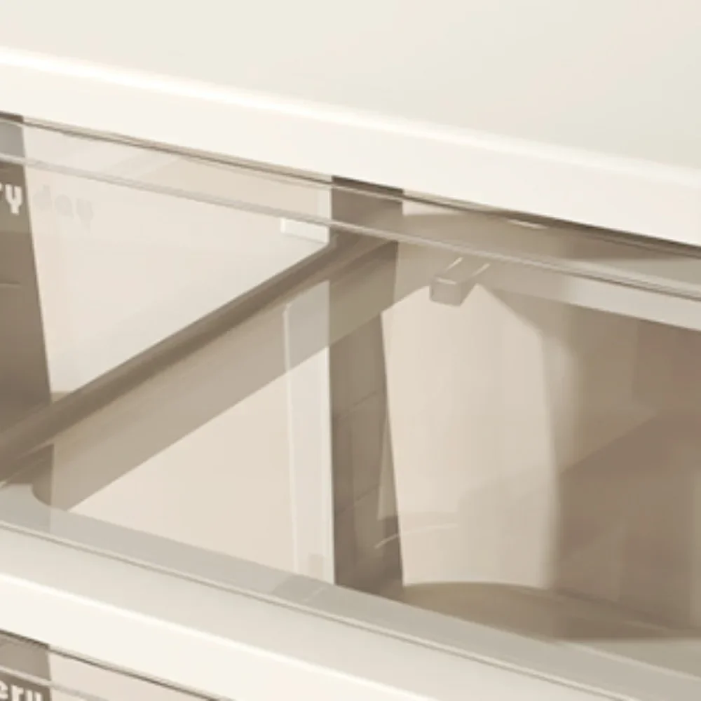 Transparent Drawer-Type Storage Trolley Multi-Layer Drawer-Type Plastic Storage Trolley for Living Room and Kitchen Organization
