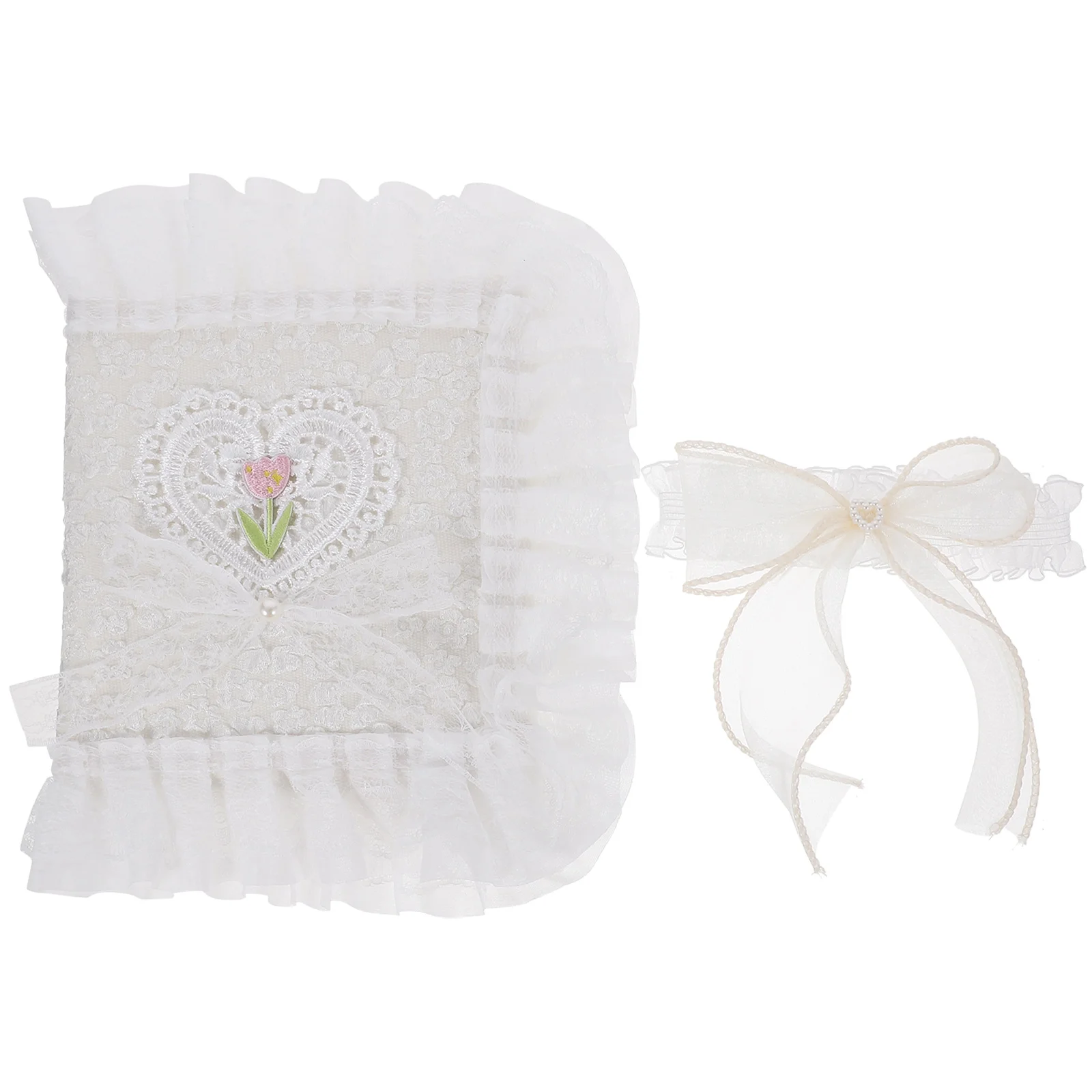 

White Color Notebook Cover Lace Decorative Book Sleeve Delicate Cover Diary Covers Washable Book Cover Notebook Cloth