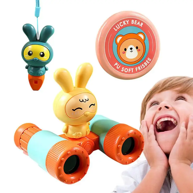 

Binoculars For Kids Small Telescope Toy Handheld Binoculars For Kids HD Portable Cartoon 8X Magnification Educational Toy For