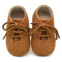 Baby Shoes Infant Boy Girl Classical Lace-up Tassels Suede Sofe Anti-slip Soft Sole Shoes Toddler Crib Crawl Shoes Moccasins 2