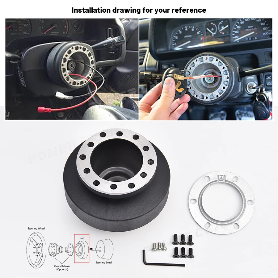 JDM Racing Aluminum Alloy Steering Wheel Hub Adapter Boss Kit For BMW