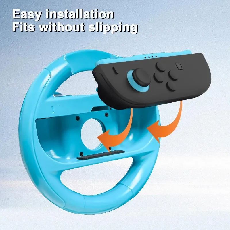 2 قطعة وحدة تحكم عجلة السباق لنينتندو سويتش 2 والتبديل OLED نموذج Joy-Con ماريو كارت 8 ديلوكس ABS لمقابض المواد