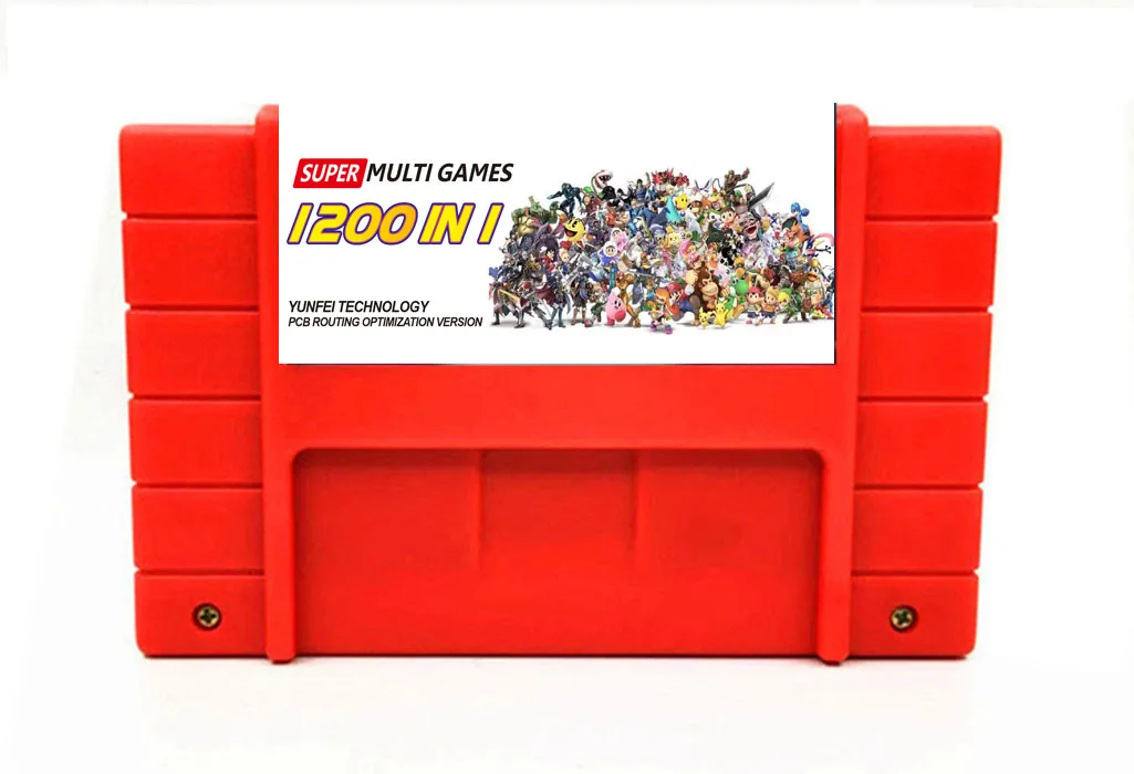 Yuswallow Super DIY Retro 1200 in 1 Pro VEDIO Game Cartridge For 16 Bit Game Console Card China Version