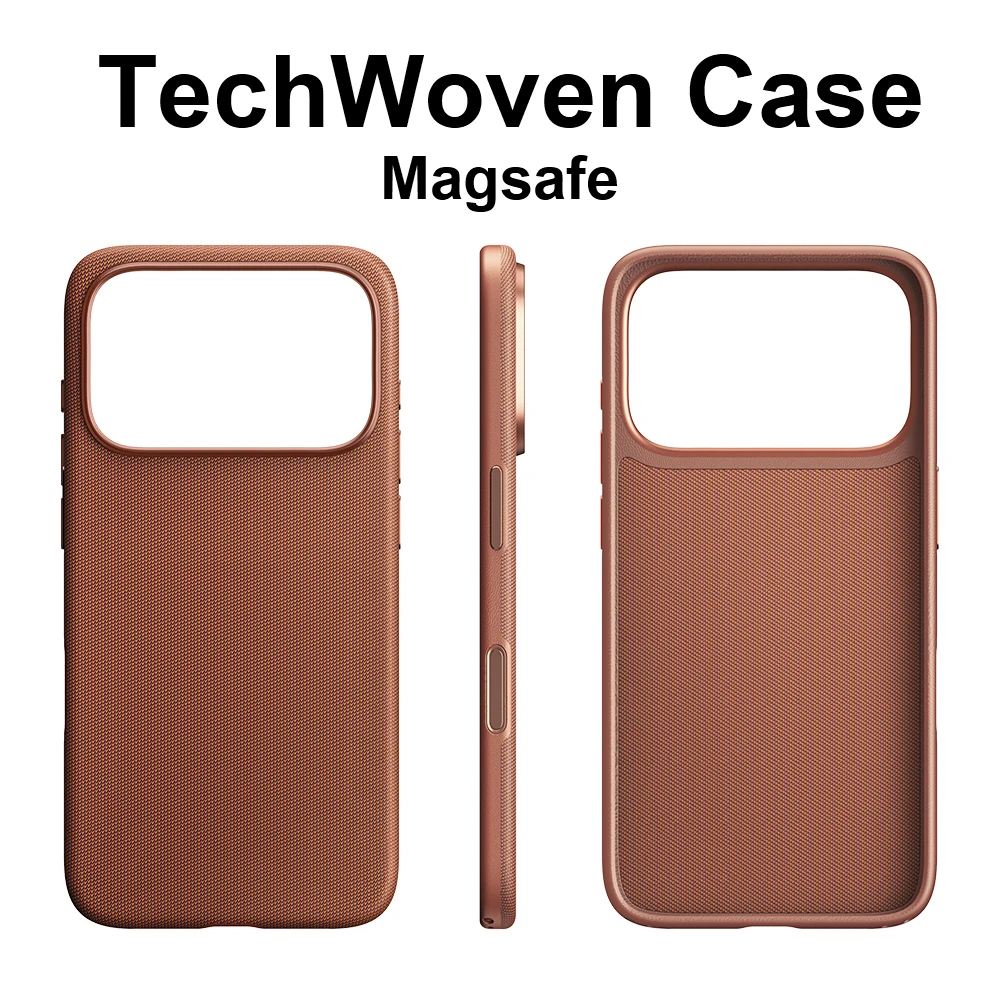 Tech Woven Magnetic Adsorption Phone Case for Iphone 17 Air 16 15 14 13 Pro Max TechWoven for Magsafe Wireless Charge Cover 1