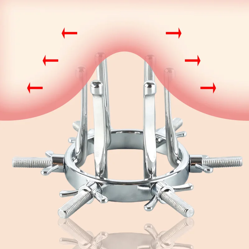 Sexy Metal Anal Dilatation Device Butt Plug Expansion Male and Female Training Stimulation Front Yin Back Court Adult Sex Produc