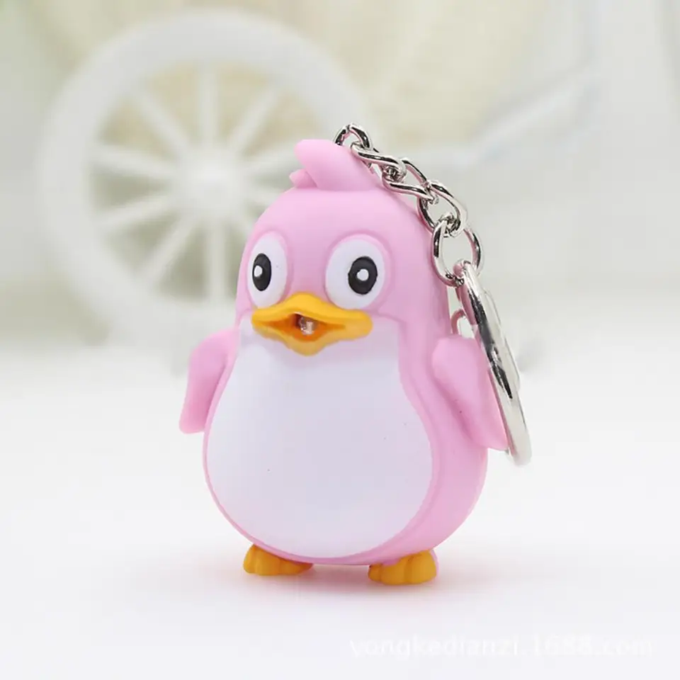 Portachiavi Led A Forma Di Fenicottero Con Suono Rosa - Foto 2