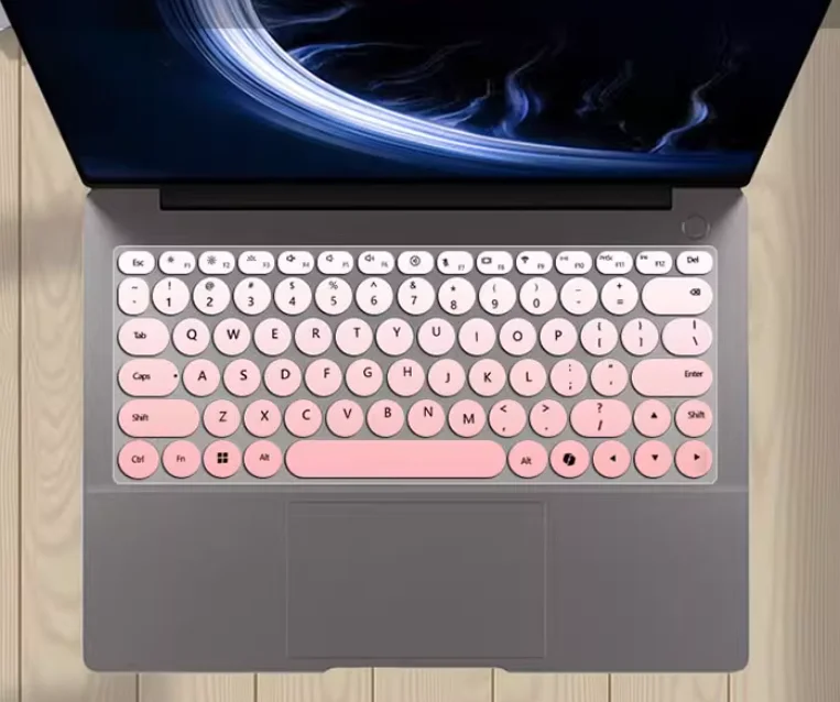 WIKO Hi MateBook 14 2025 MASC-24 14인치 라운드 키 방진 투명 TPU 실리콘 노트북 키보드 커버 보호 스킨