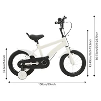 Vélo d'apprentissage pour enfants de 14 pouces, siège réglable, double frein pour l'équitation, les cours, les loisirs ou l'exercice pour enfants 6