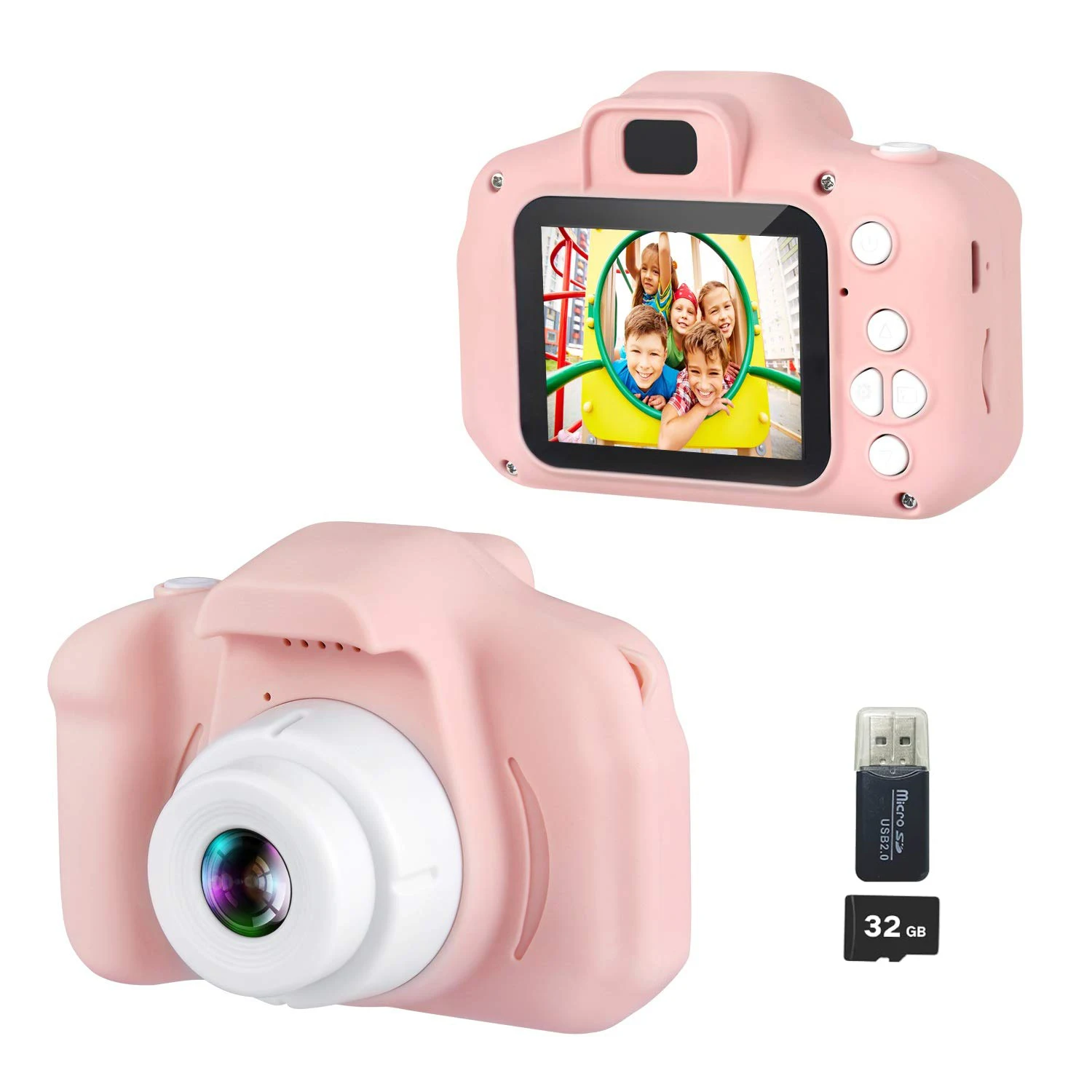 

1080p Digital Camera for Kids with 2.0” Color Display Screen & Micro-SD Card Slot for Children - 32GB SD Card Included