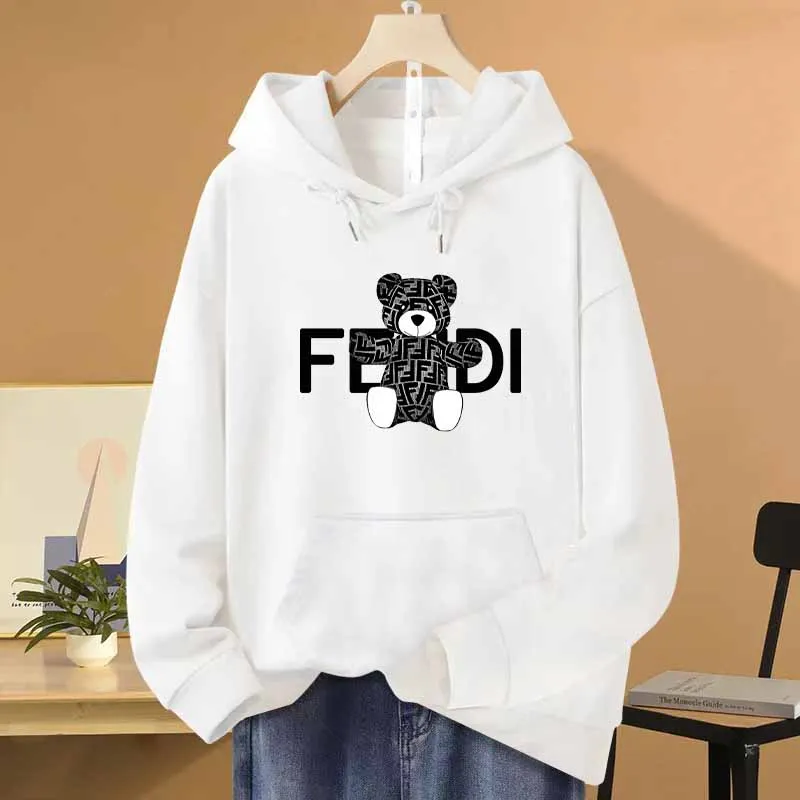 thumbnail image 1 of Sudaderas con capucha de lujo con estampado de oso para mujer, Jersey Vintage Retro Y2k, Sudadera con capucha, ropa informal de diseñador de alta calidad a la moda, 1 of 5