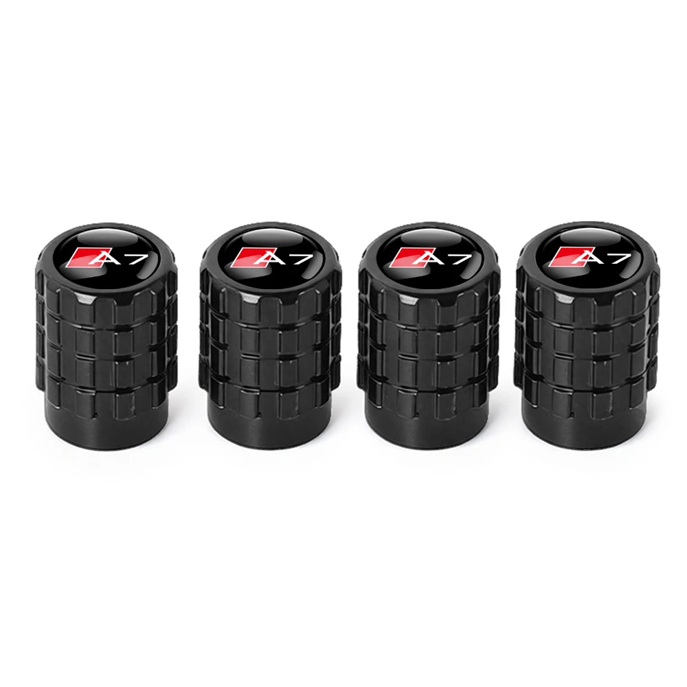 4-Piece Aluminium Gear-Shaped Tire Valve Caps - Stylish Car Accessory