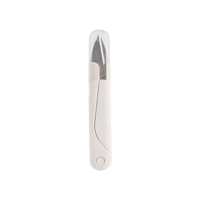 1 PC U-shaped Household Scissors Round Head with Cap Spring Household Sewing Stainless Steel Thread Scissors Sewing Scissors 5
