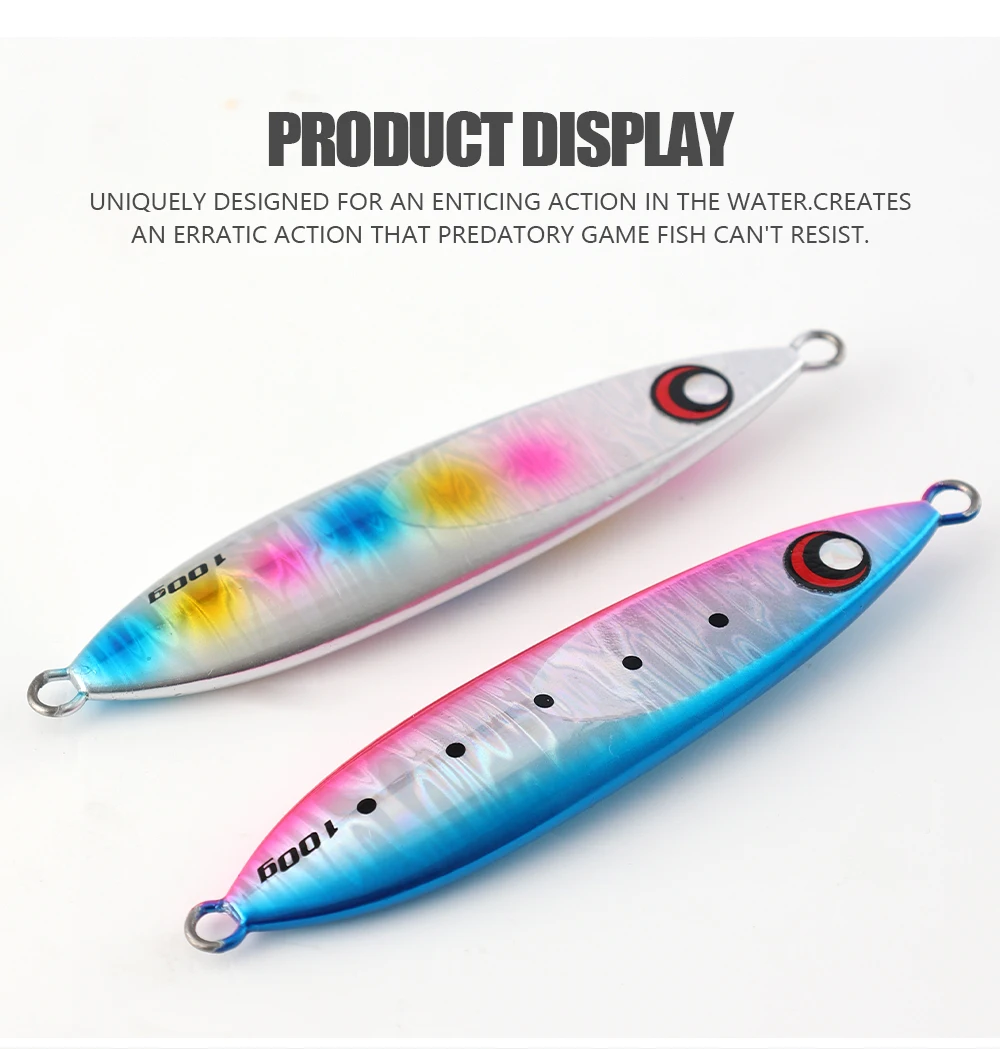 JIGGINGPRO 60g 80g 100g 130g 160g Meeresangeln Metallvorrichtungen Rockfishing Big Bait Lure Bass Fishing Lure – Detail 8