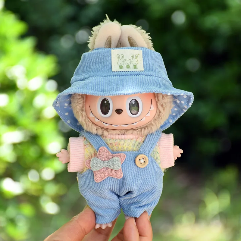 thumbnail image 1 of Ropa y accesorios para muñecas de peluche de 17 cm, minimuñecas de peluche, para muñecas ídolos de Corea del Kpop, Exo, Labubu, monos, sombreros, ropa, regalo para niños, 1 of 5