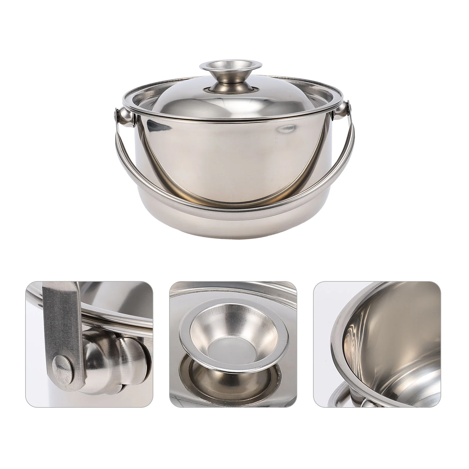 

Cooking Bowl Gas Stove Stockpot Noodle High Temperature Stainless Steel Boiler Griddle Pan