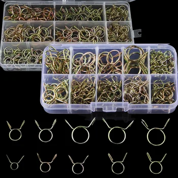 250/126PCS Spring Fuel Hose Clips 5mm -14mm Silicone Pipe Clamp Reusable Clamp for Motorcycle Boats