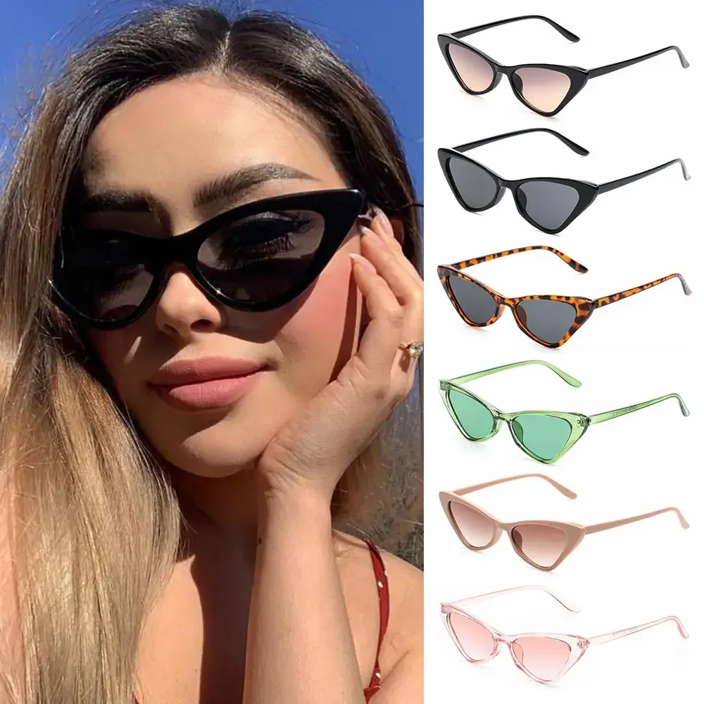 

New Cat Eye Sunglasses Woman Fashion Designer Vintage Gradient Sun Glasses Outdoor UV400 Shades Small Frame Eyeglasses
