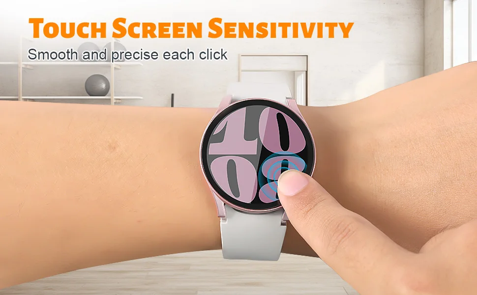 Gehärtetes Glas + Abdeckung für Samsung Galaxy Watch 6/7 Hülle 44 mm 40 mm PC Anti-Spy stoßfeste Overall-Schutzhülle Galaxy Watch 6 – Detail 5