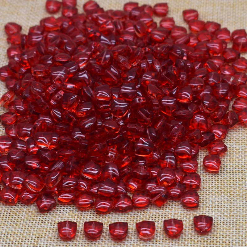 30pcs 9mm Multicolor Glass Tulip Flower Beads