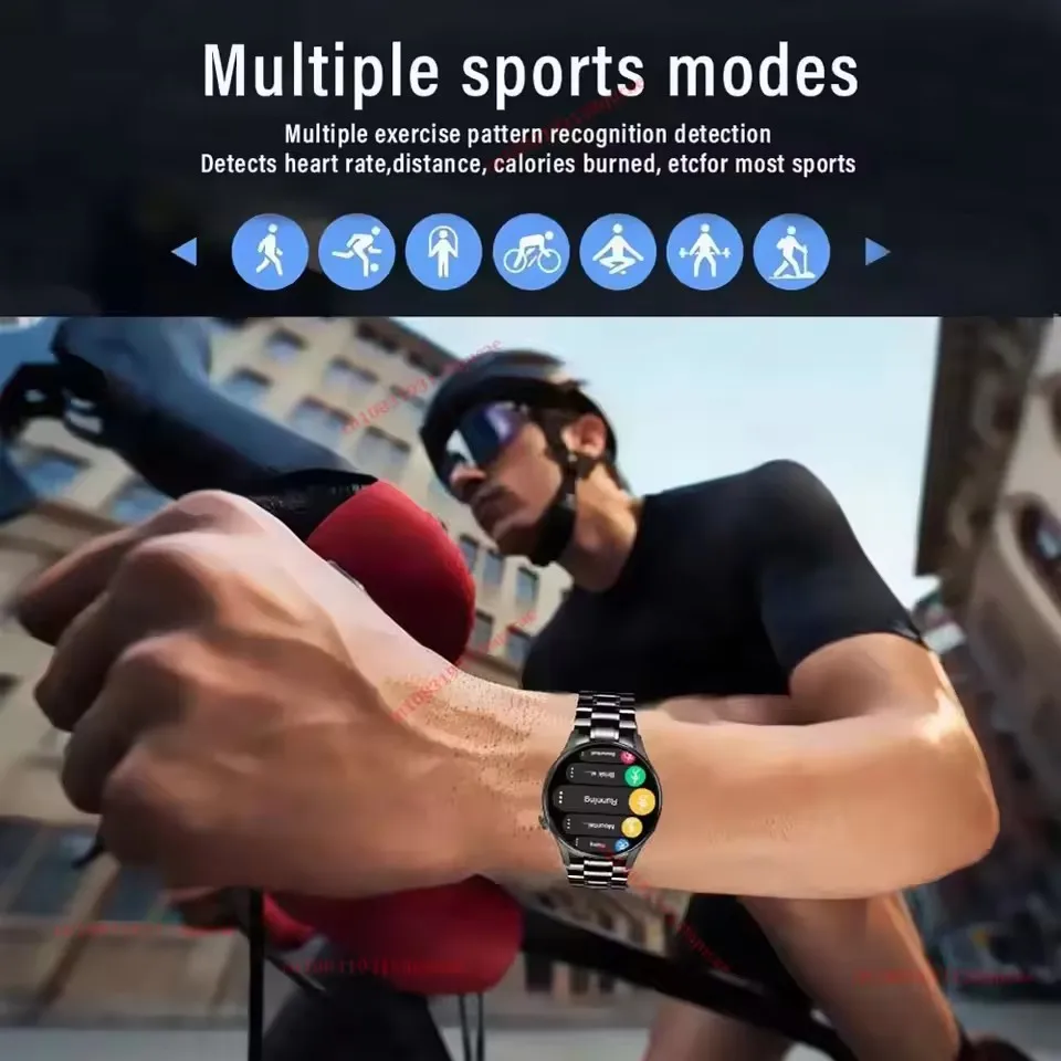 Nuovo Smartwatch da Uomo 2025 con Display HD, Monitoraggio della Salute, Chiamate Bluetooth, Assistente Vocale, Orologio Sportivo Intelligente - immagine 2