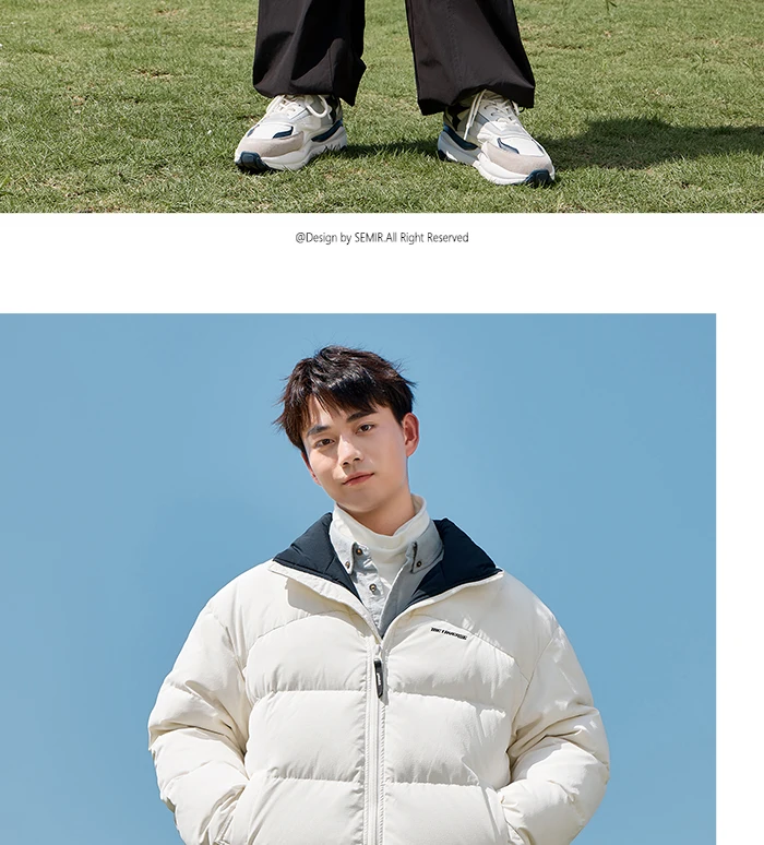 Down Jacket Winter New Three-Proof Top Contrasted Color Versatile Genderless Texture Jacket