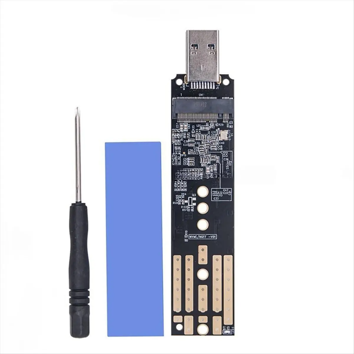 DT60 듀얼 프로토콜 SSD 인클로저 M.2(NVME NGFF용) USB3.1 변환기 M2 SSD 케이스 어댑터(2230/2242/2260/2280 SSD용)