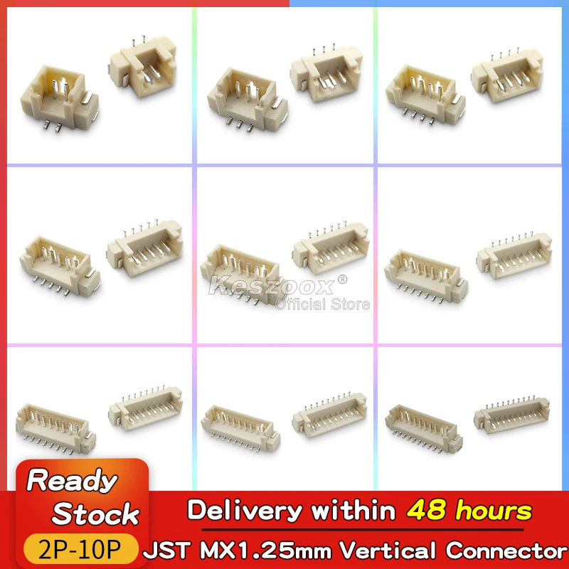 

Keszoox Molex 1.25mm Pitch SMT Vertical 53398/53261-02/04/03/05/06/08/1071 Connector Plug Header For Micro Drone Hobbyists