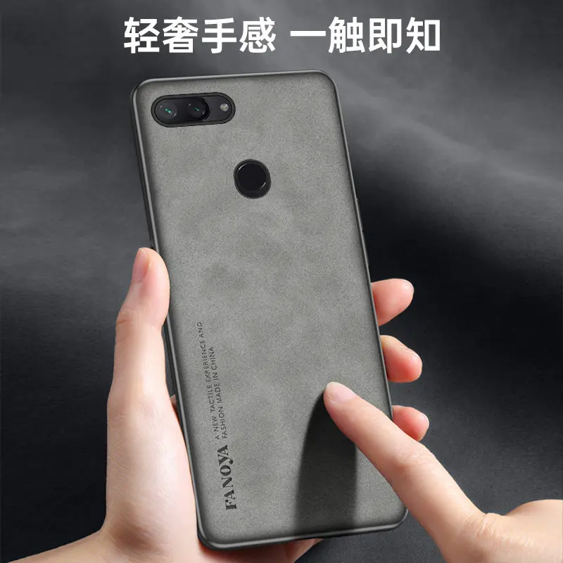 For Xiaomi Mi 8 Lite Mi8Lite Case Shockproof PU Leather Skin Hard Back Cover Matte Case Silicone Bumper for Xiaomi 8 Lite 8Lite 4