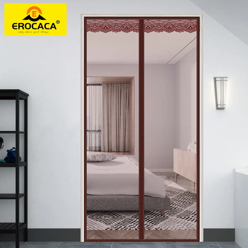 Description Picture 4 of itemEROCACA Brown Magnetic mosquito net door curtain mosquito door screen automatically turn off the invisible mesh mosquito nets