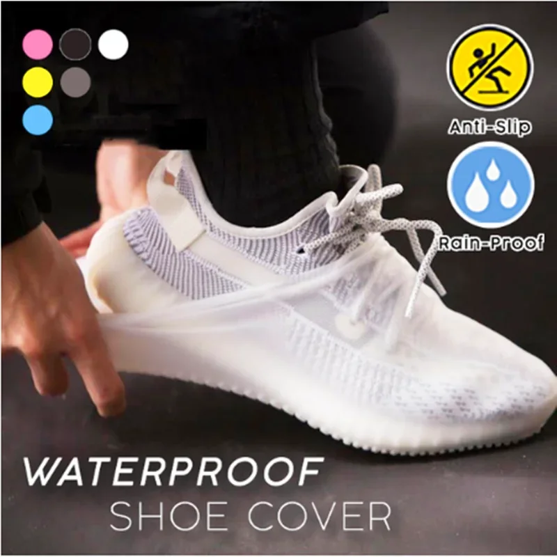 Shoe Covers Silicone Rain Waterproof Men Women Indoor Outdoor Rainy