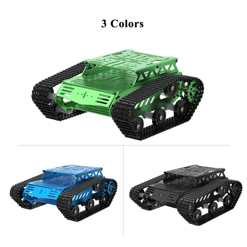 

5KG Load Metal Tank Chassis with 8V DC Encoder Motor Intelligent Car Tracked Vehicle ROS Chassis for RC Tank Programmable Robot