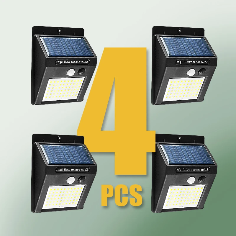 1/3/4PCS Solar LED Motion Sensor Solar Lights Outdoor Waterproof Solar Wall Light Outdoor Garden Backyard Garage Solar Light