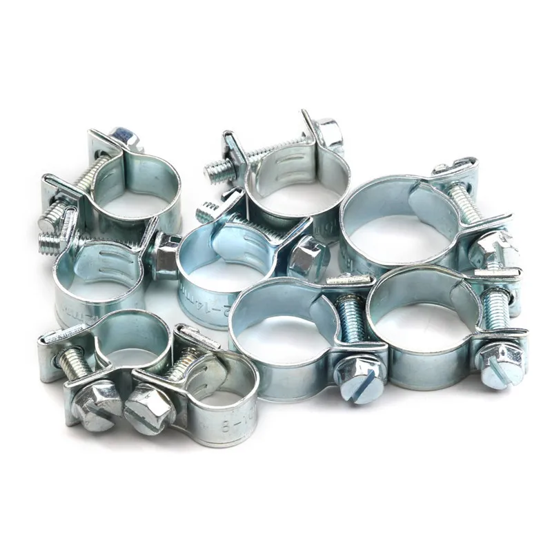 Description Picture 4 of item135Pcs Hose Clamp Double Ears Clamp 8-18mm Worm Drive Fuel Water Hose Pipe Clamps Clips Hose Fuel Clamps Assorted Kit