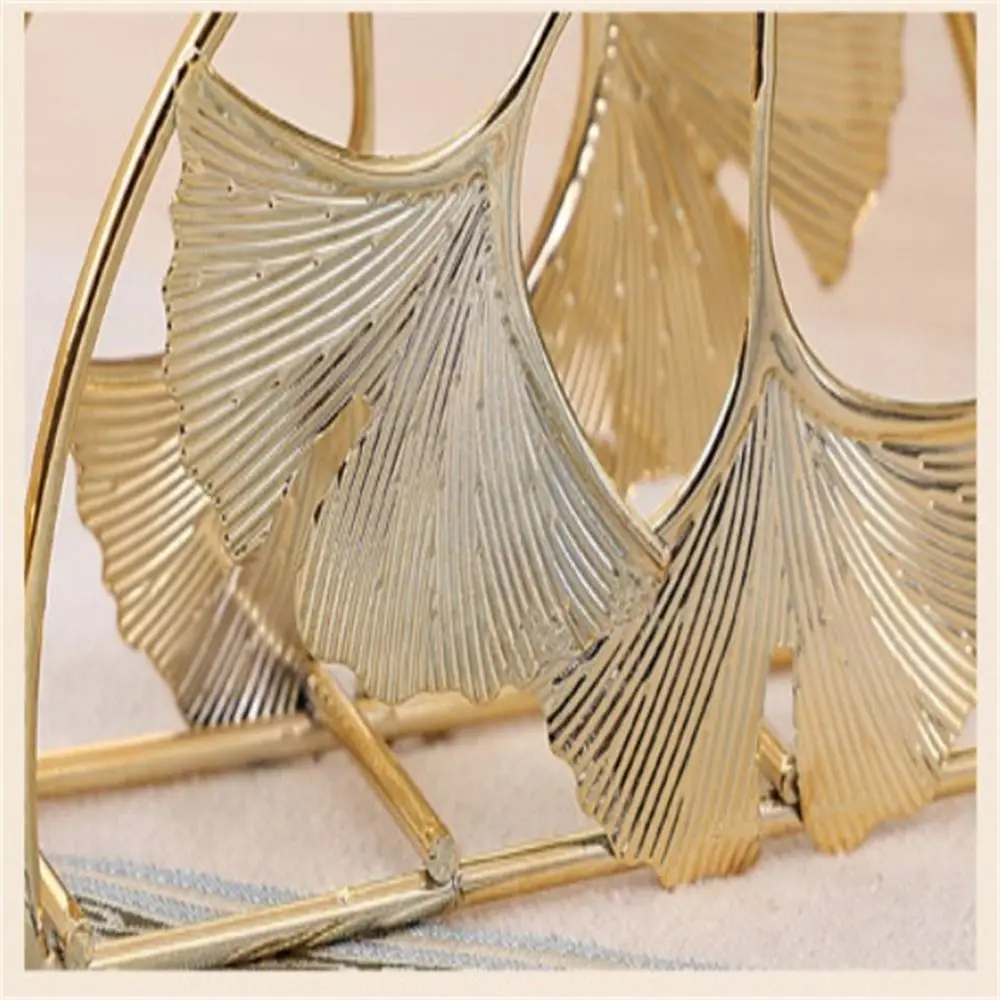 Description Picture 6 of itemRoom Decors Gold Napkin Holder Iron 4.5 X 2.75 Inches Standing Napkin Dispenser Ginkgo Holders for Paper Napkin
