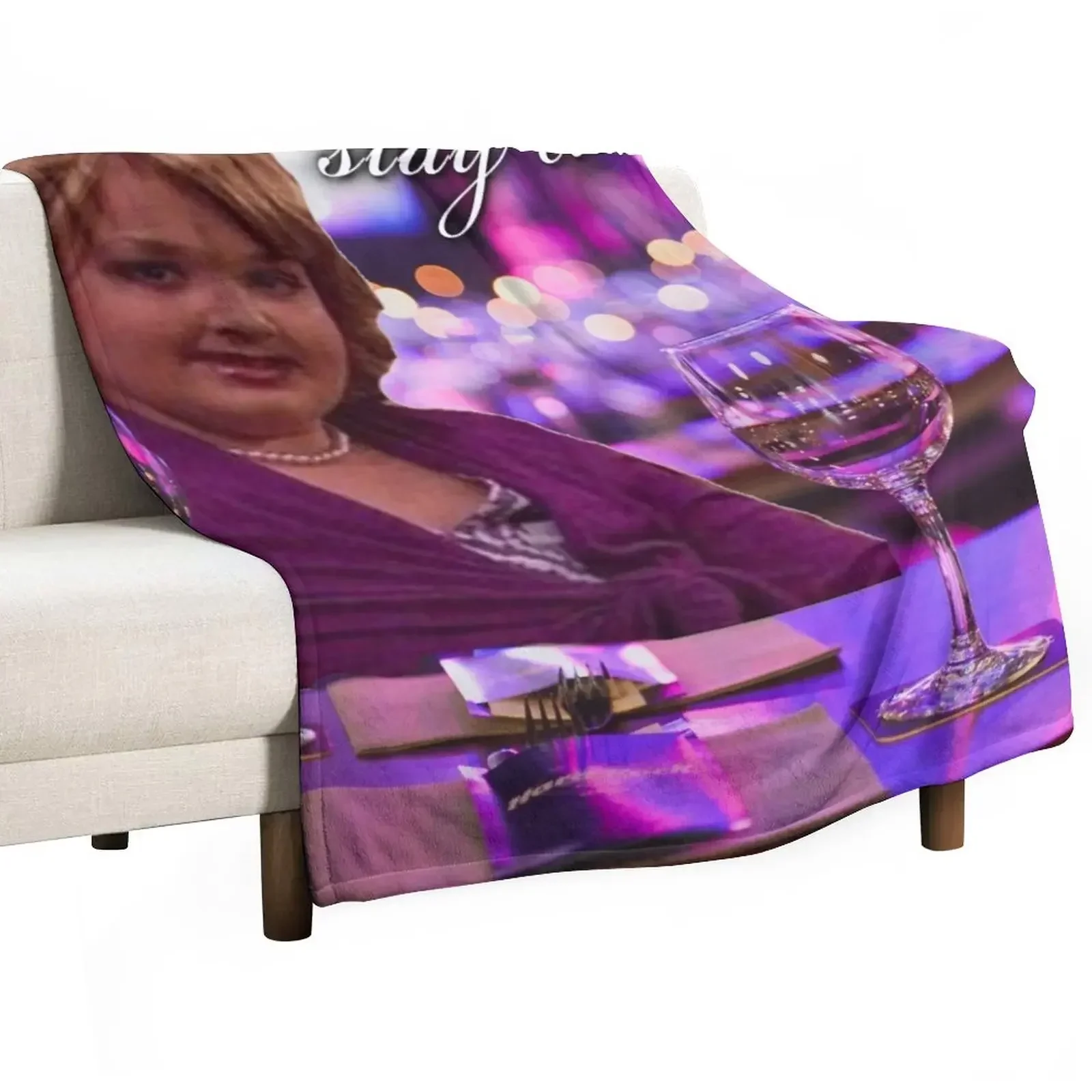 

girl gibby at the bar: stay classy Throw Blanket Bed linens Fluffys Large Blankets