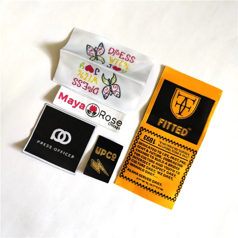 Customized Woven Labels Main Labels Washable For Clothing Labels Soft Tags DIY Flag Labels For Garment Sewing Accessories