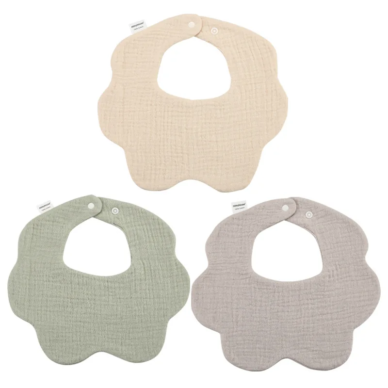 

Hot Sale Solid Color Newborn Bib Bib Crepe Baby Saliva Pocket Cotton Gauze Baby Saliva Towel