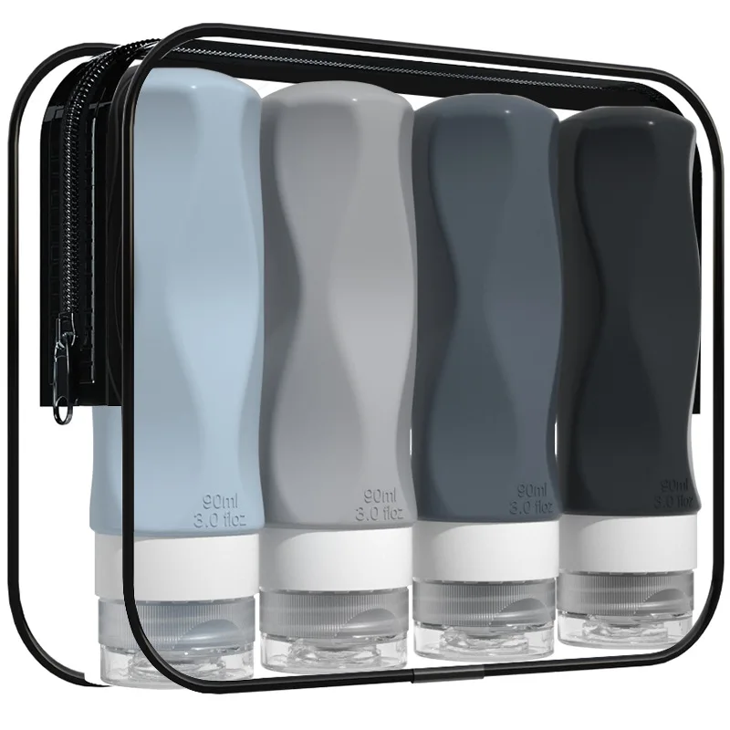 Leak-Proof 3oz Silicone Travel Bottles - TSA Approved, Refillable, BPA-Free