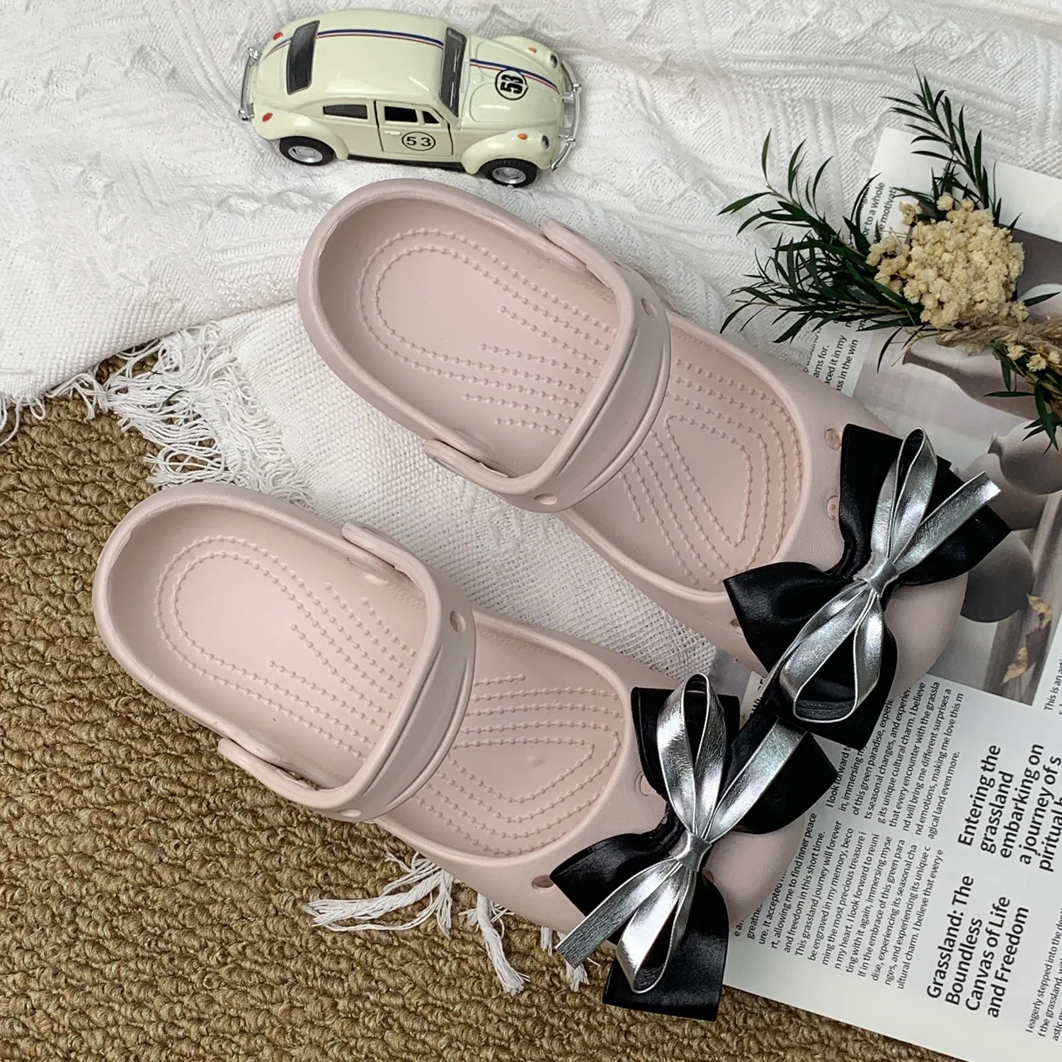 2026 ballet hole shoes platform slippers women's summer wear eva sandals non-slip Xiaohongshu Douyin women's explosion 3