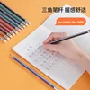 10pc/Set Deli HB 2B Wood Pencil Triangle/Hexagonal lapices With Eraser For Children Students Painting Writing School Office Home 4
