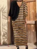 Elegant Moroccan Style Maxi Dress with Geometric Pattern Flowy Sleeves and Flattering V-Neckline for Summer and Spring Fashion 1